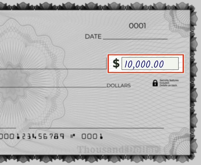 How to Write a Check for $10000? Ten Thousand Dollars in Check