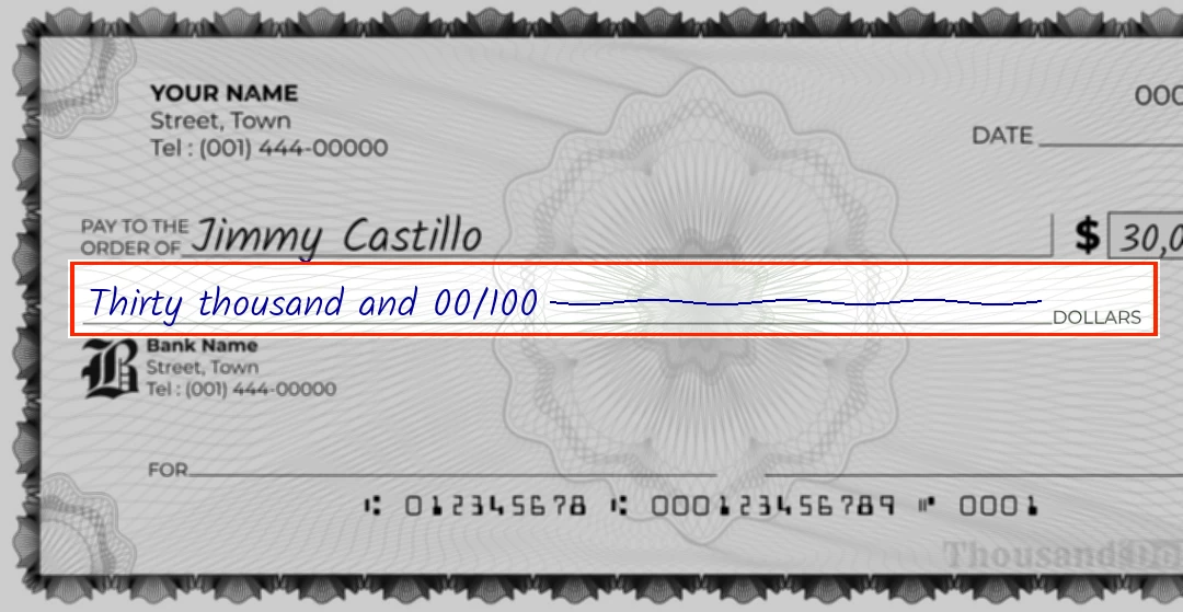 How to Write a Check for $3000? Three Thousand Dollars in Check